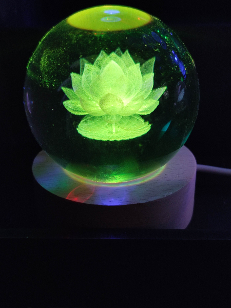 Hologrammkugel - Lotos - Farbwechsel